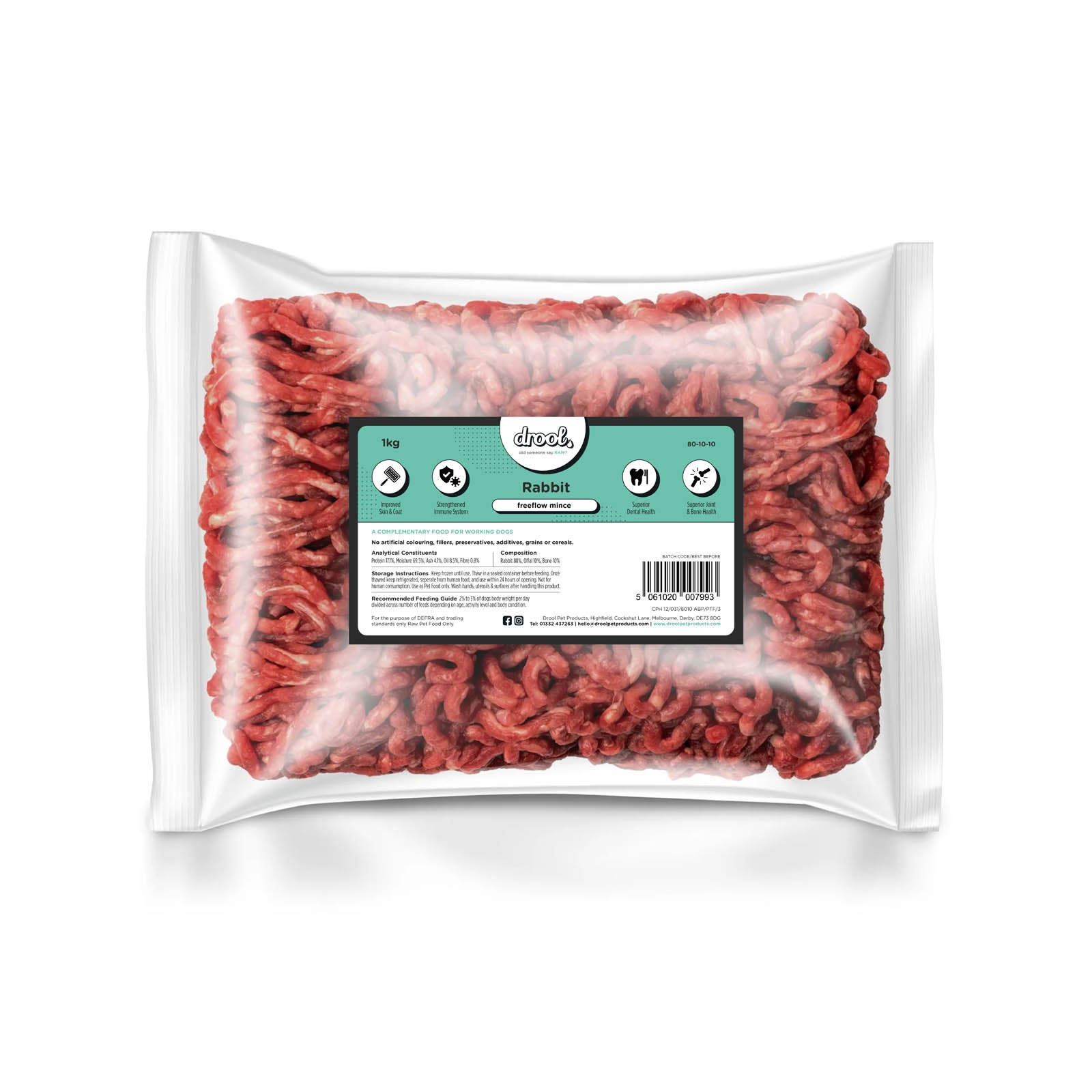 Drool Mince Freeflow Rabbit 1kg