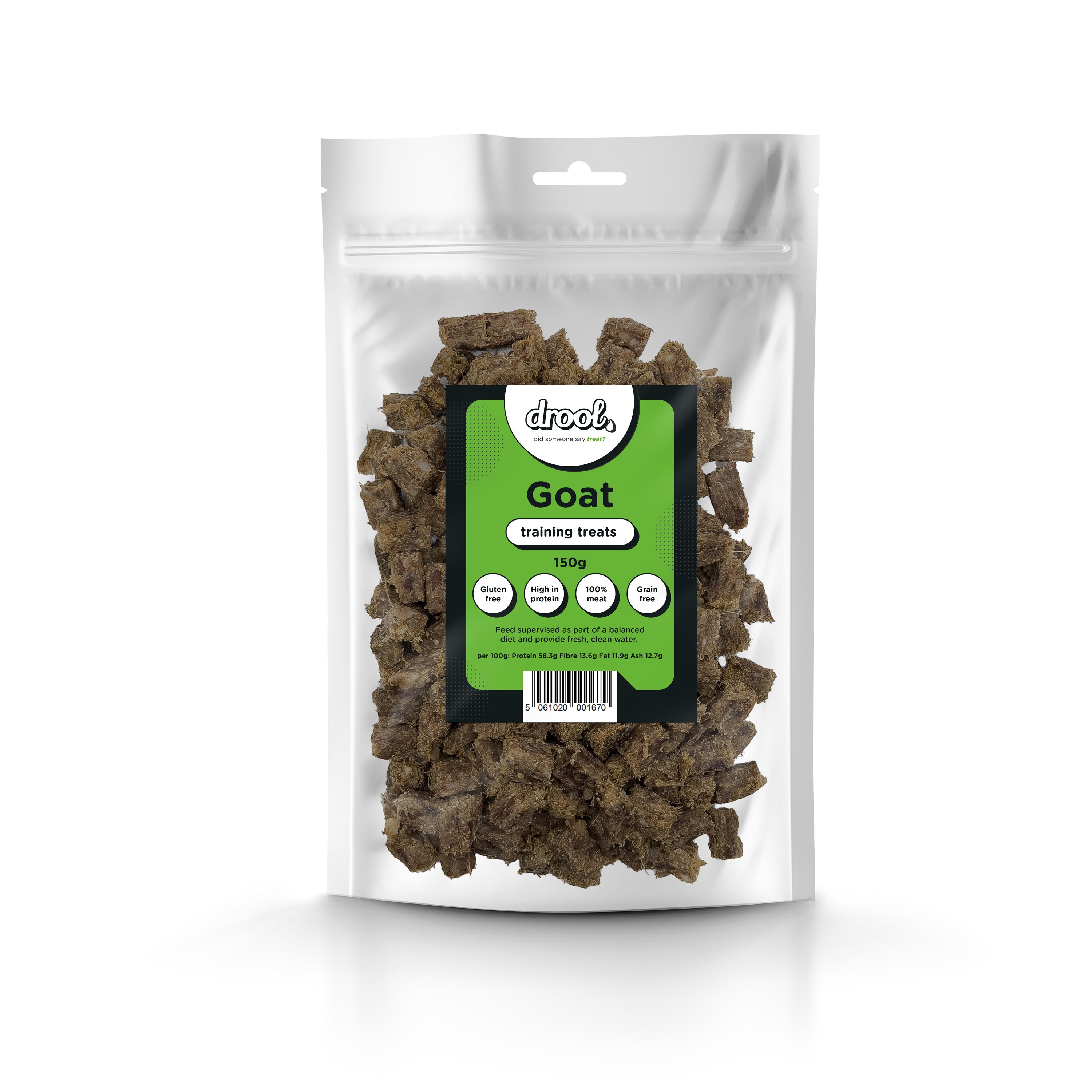 Drool Training Treats - Goat - 150g, 1kg