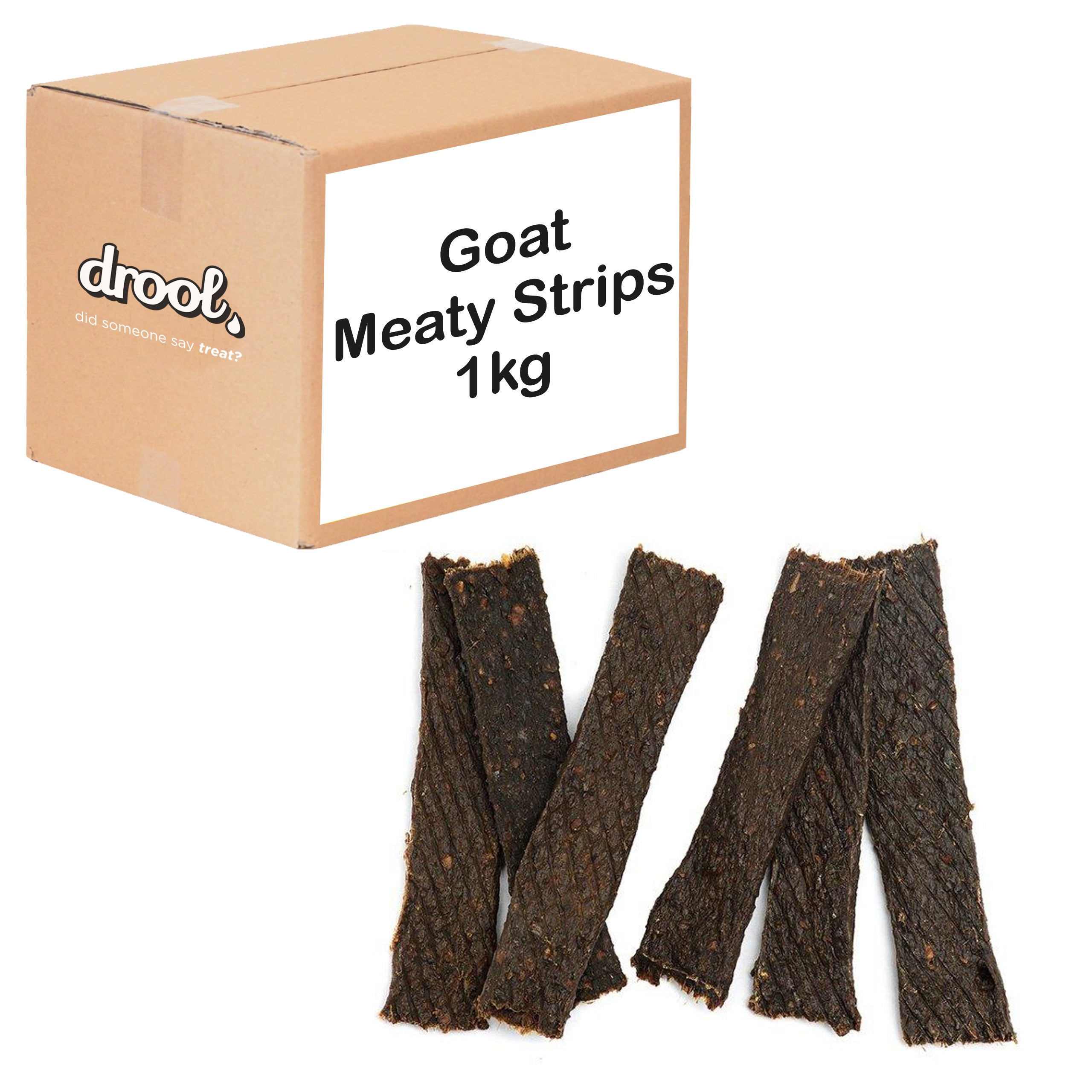 Drool Meaty Strips - Goat - 150g, 1kg