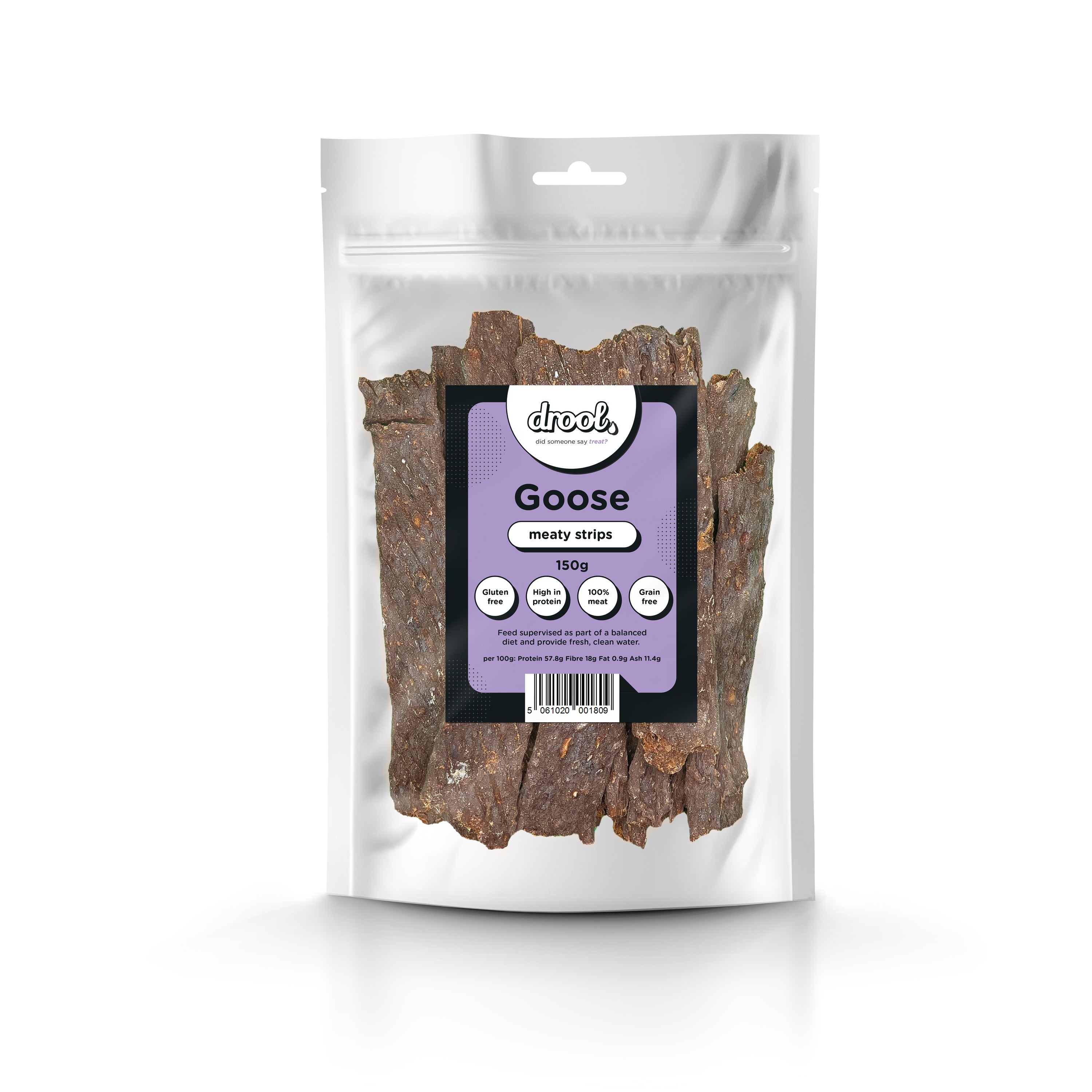 Drool Meaty Strips - Goose - 150g, 1kg