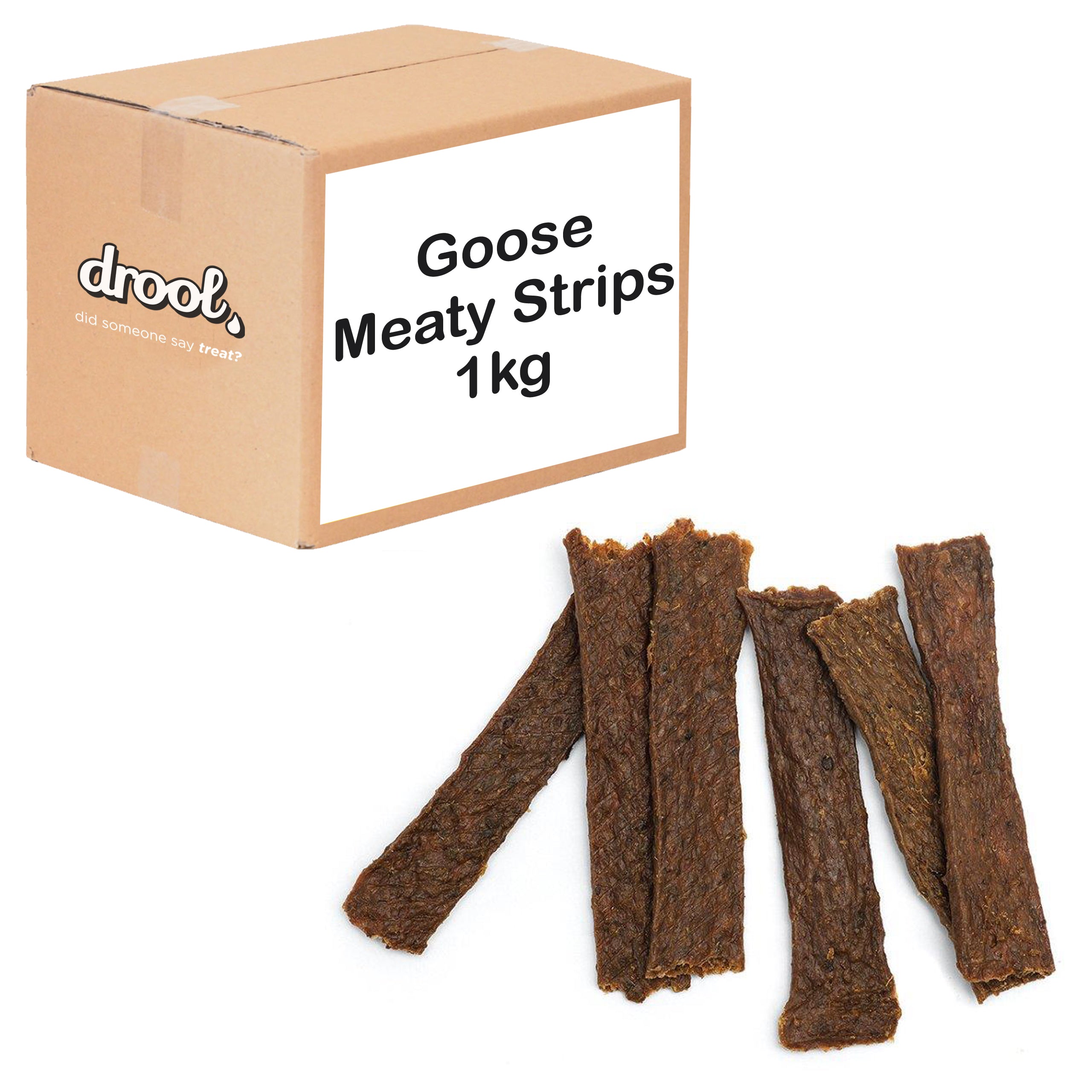 Drool Meaty Strips - Goose - 150g, 1kg
