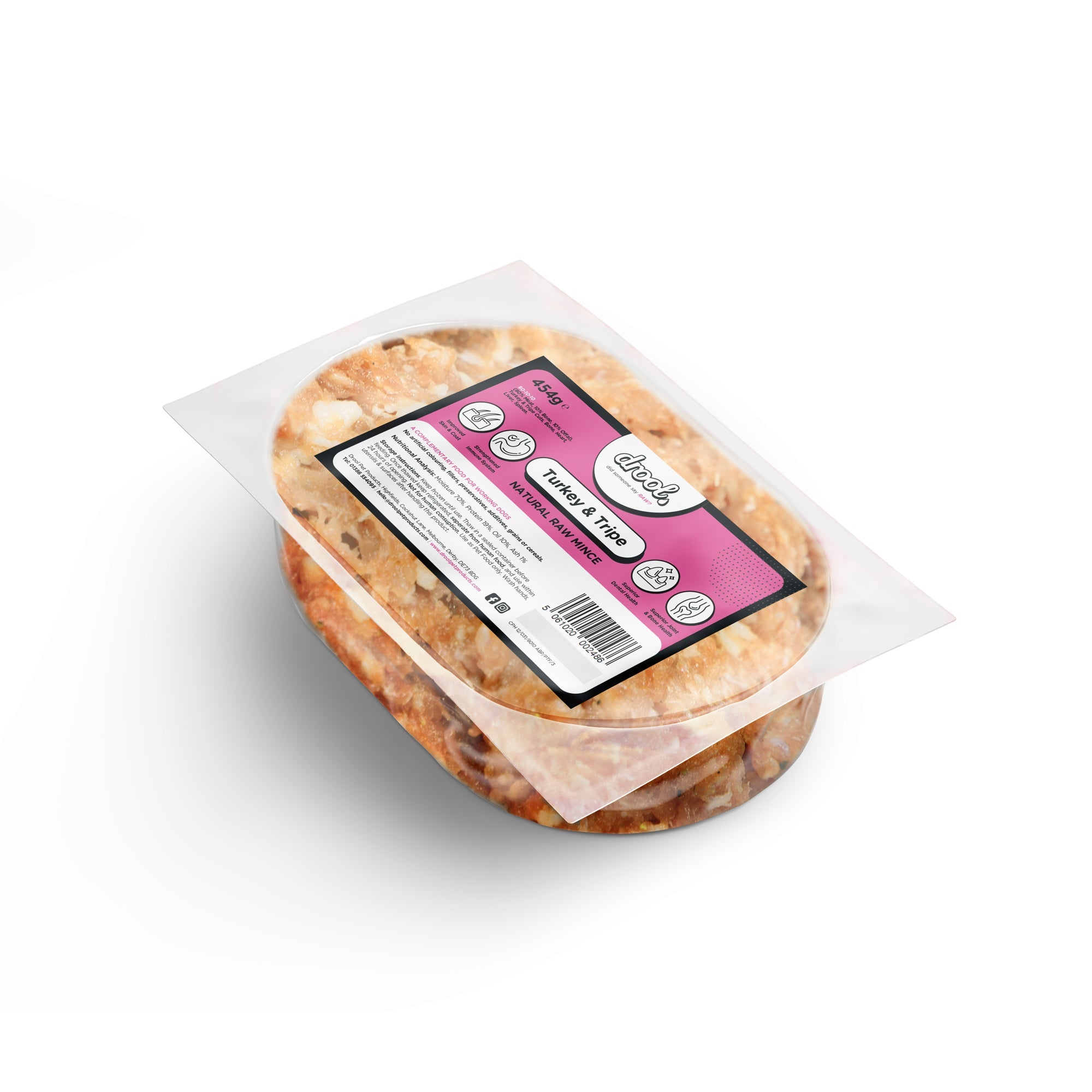 Drool Mince Standard Turkey & Tripe 454g