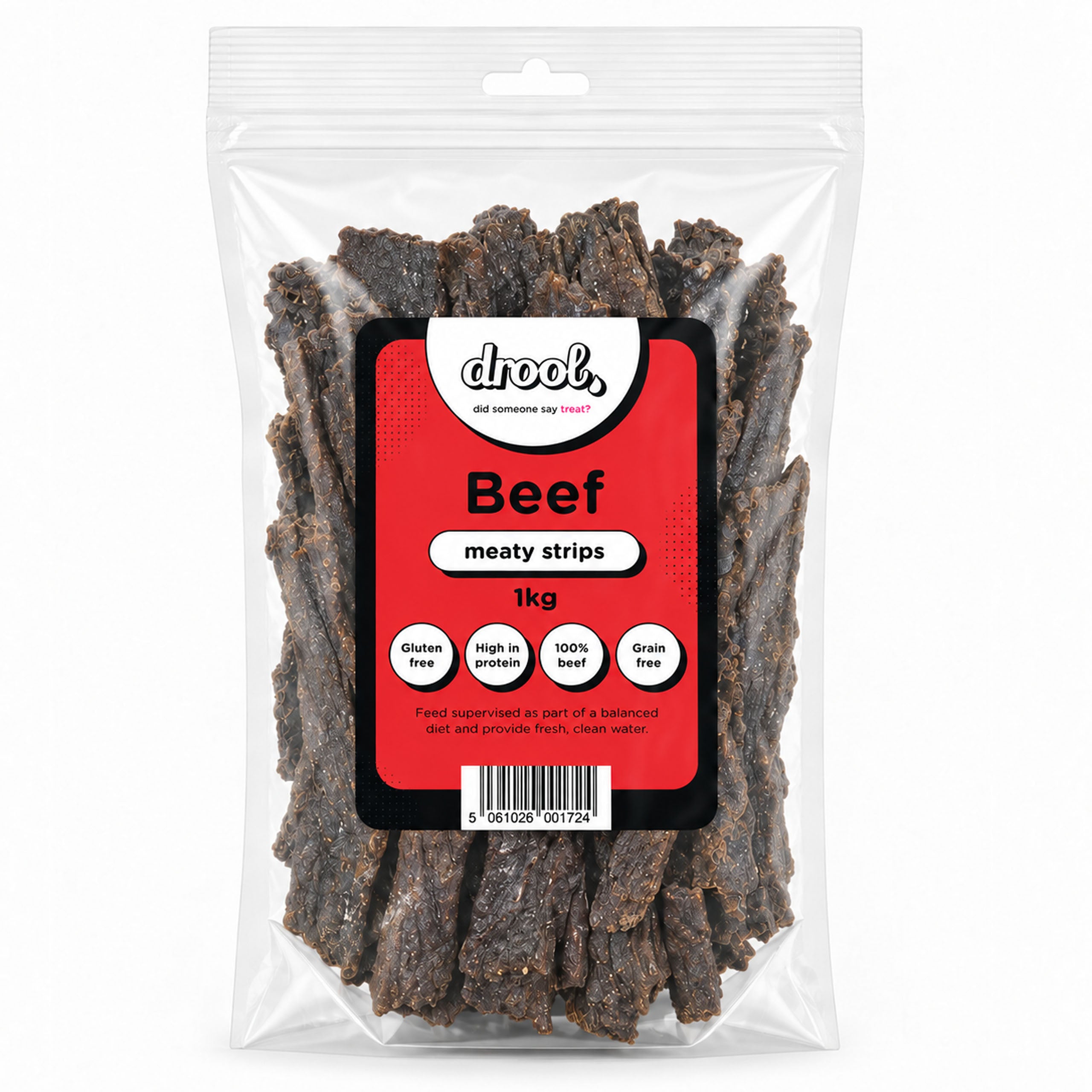 Drool Meaty Strips - Beef - 150g, 1kg