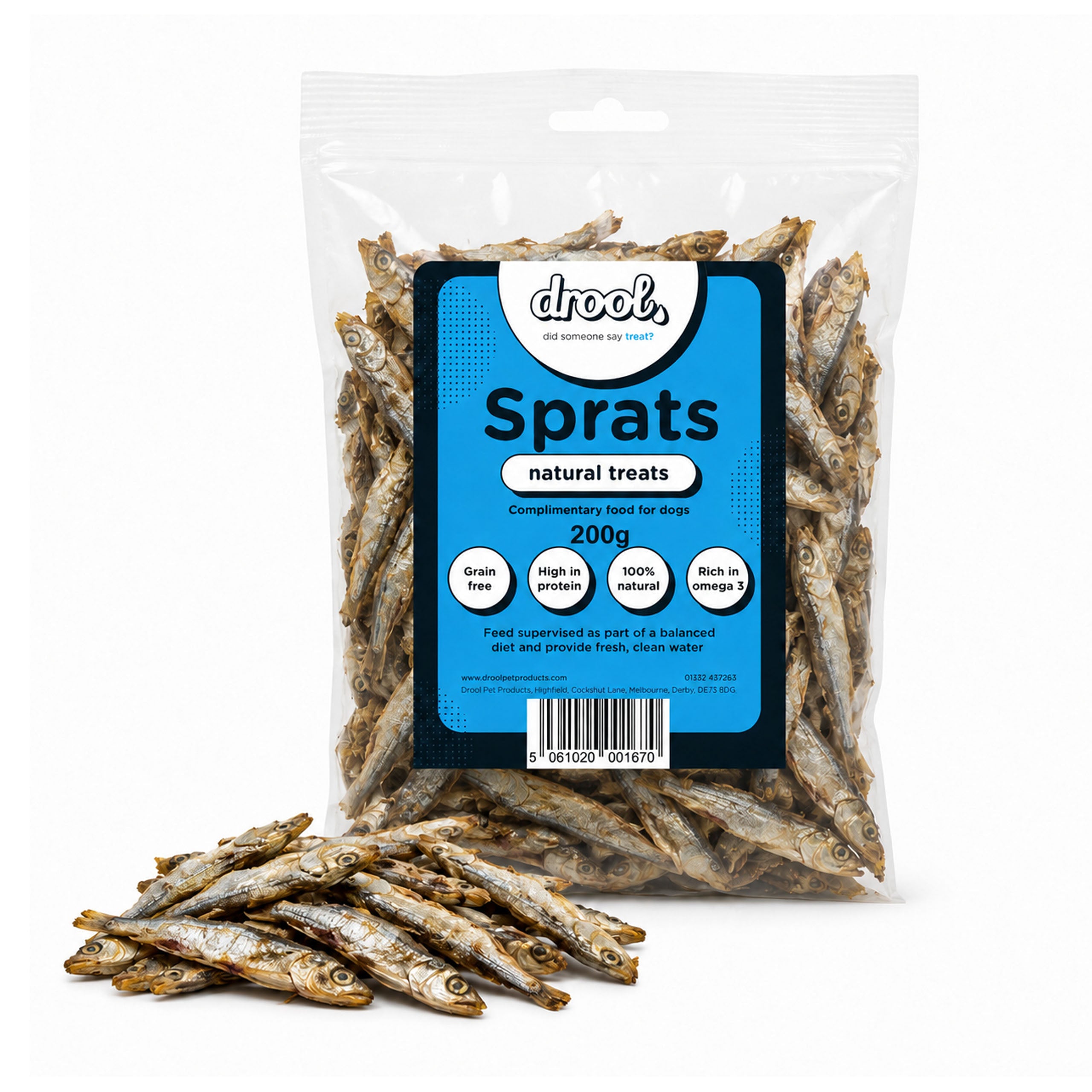Drool Sprats - Dried 200g, 1kg