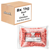 Beef & Chicken Freeflow Mince 80/10/10 (8x1kg pack) Wholesale