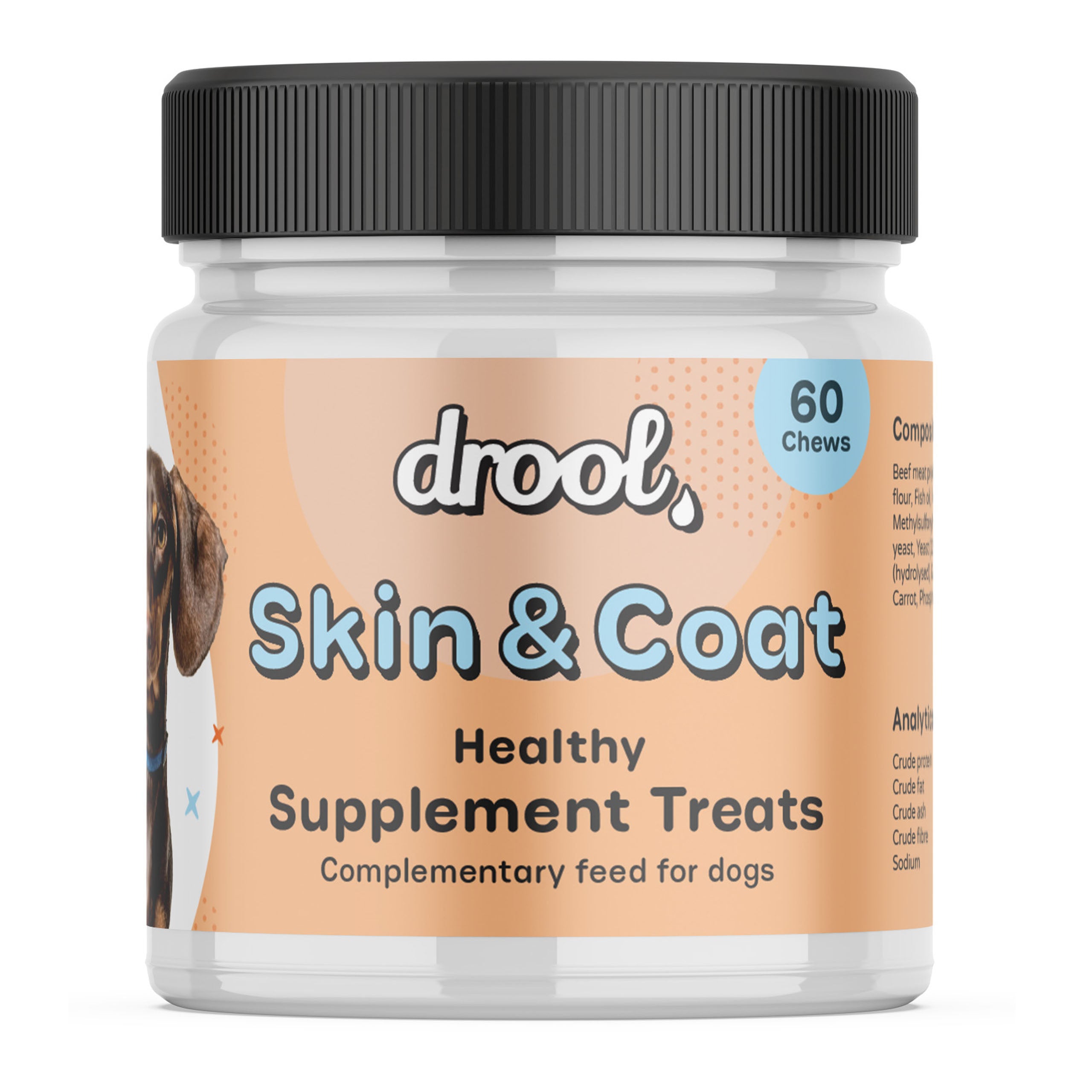 Drool Skin & Coat Beef Chewy  180g - 60 chews