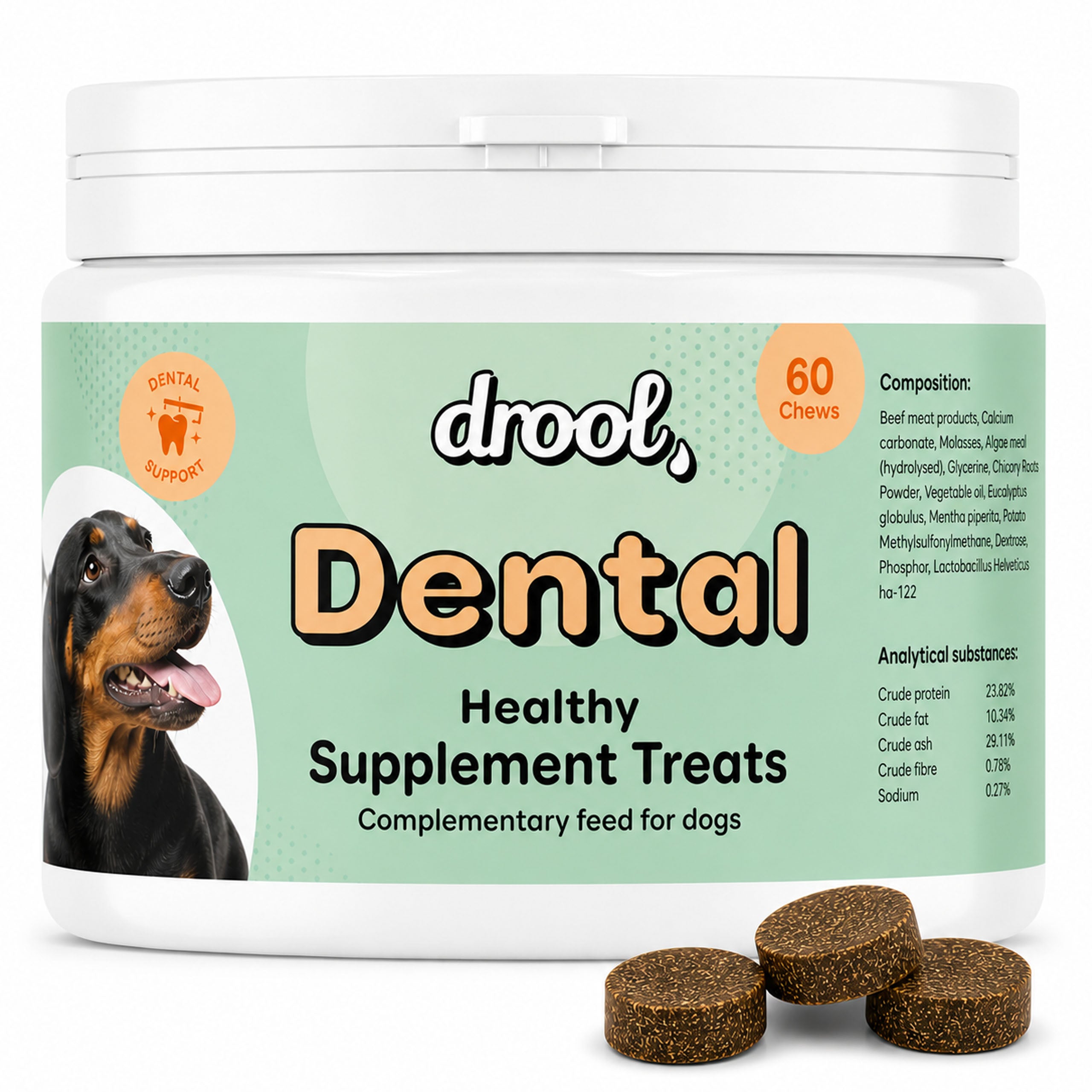 Drool Dental Beef Chewy  180g - 60 chews