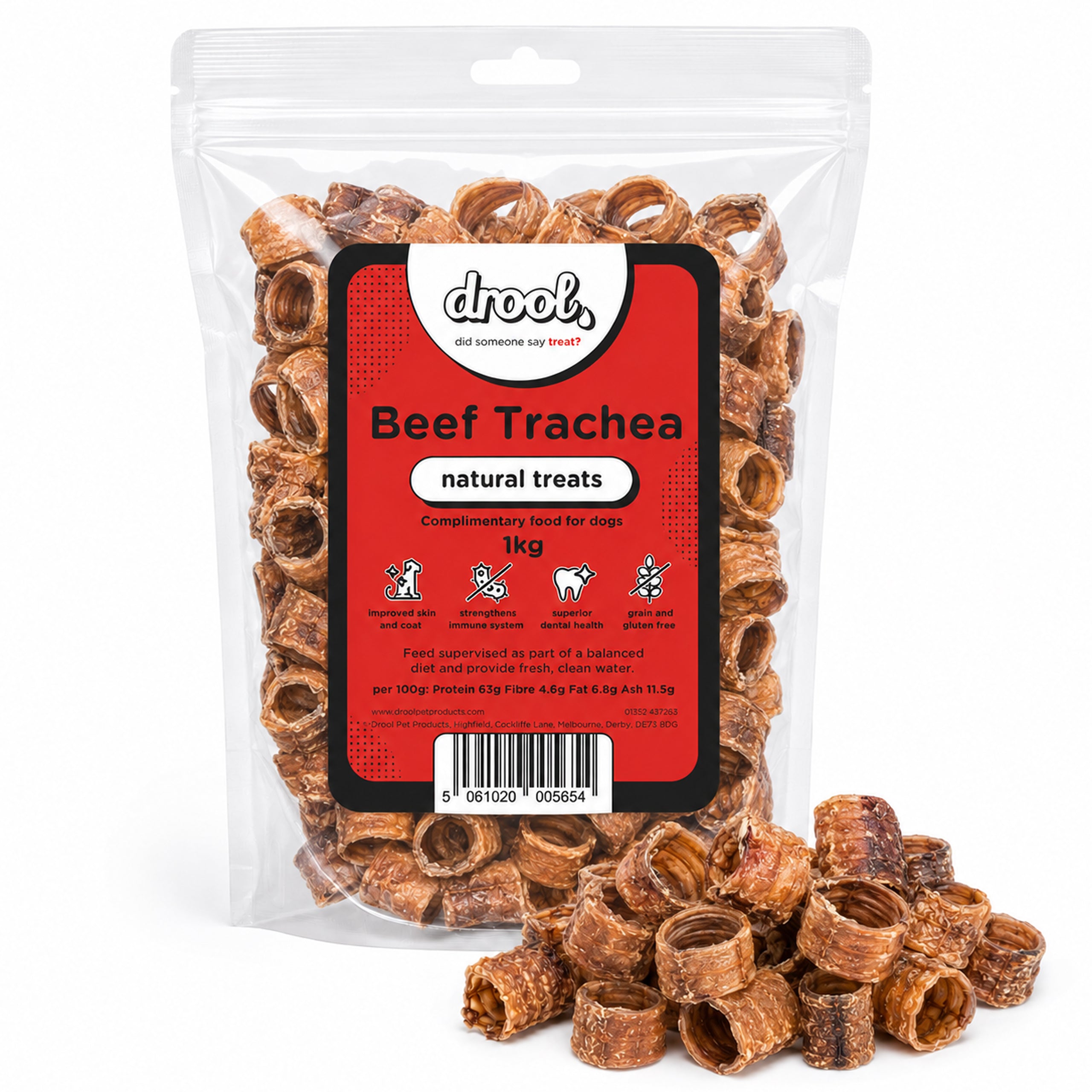 Drool Beef Trachea Rings 1kg