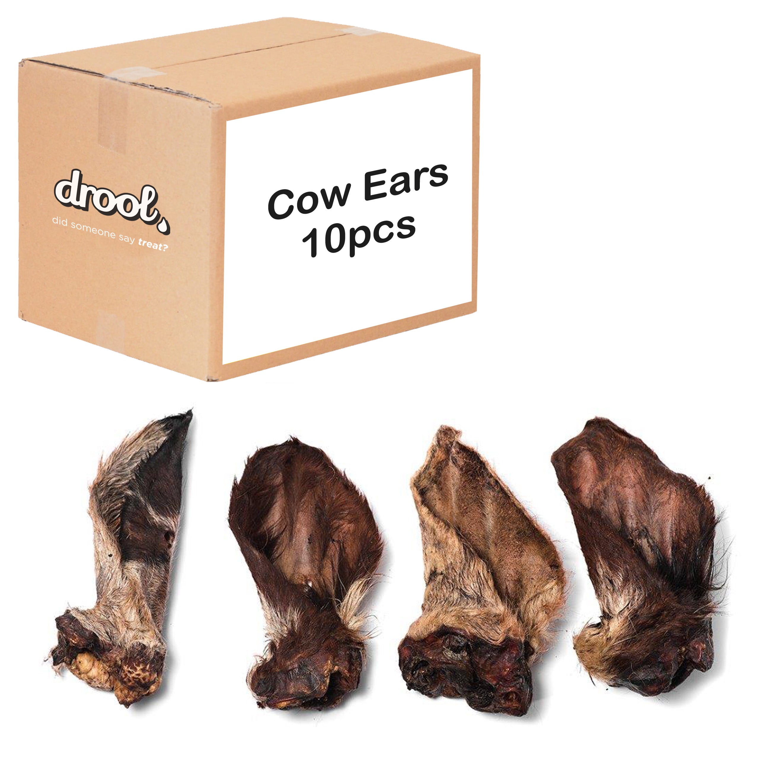 Drool Cow Ears (10pcs) for Dogs