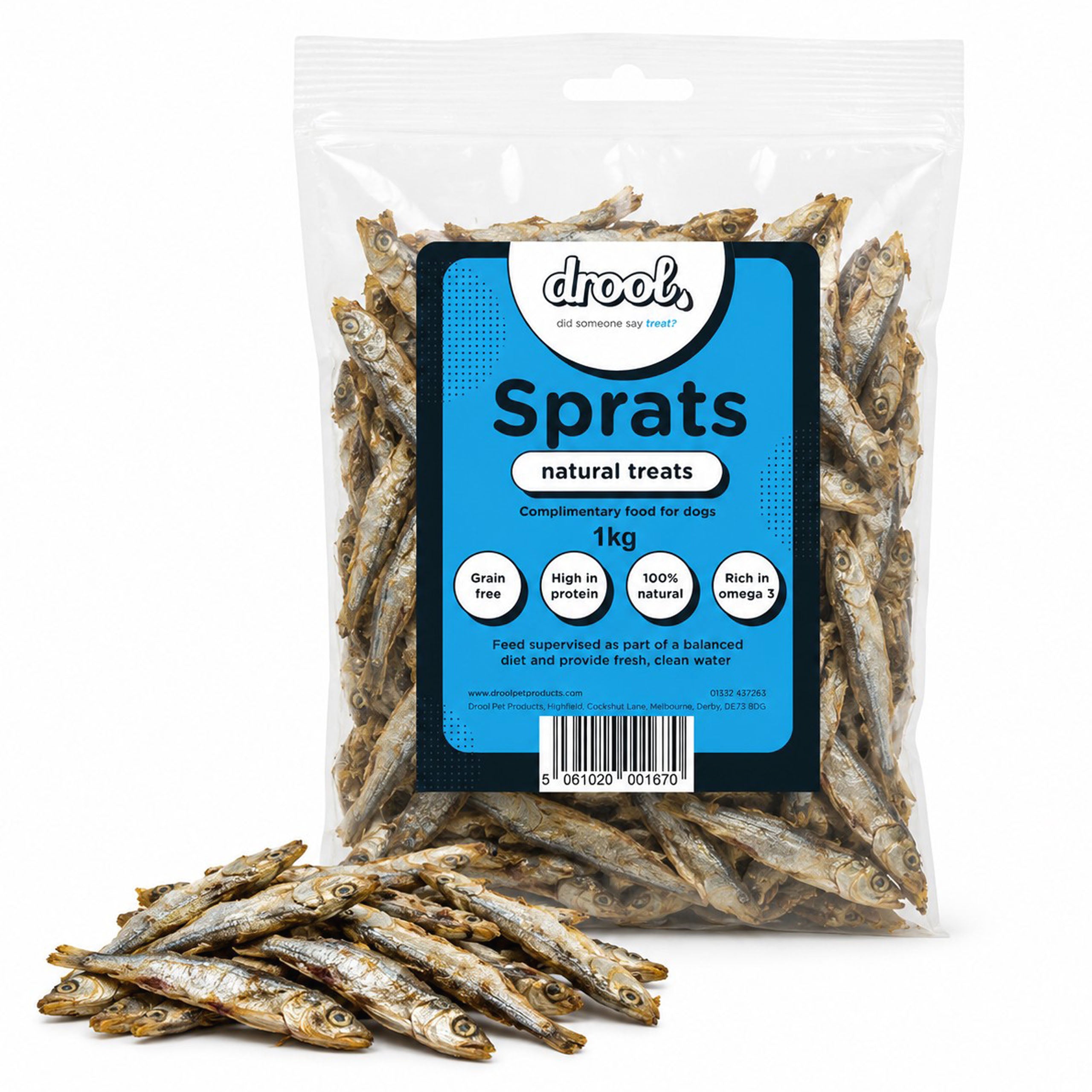 Drool Sprats - Dried 200g, 1kg