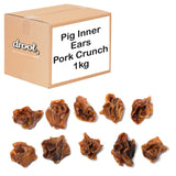 Drool Pig Inner Ears (Pork Crunch) (1kg) for Dogs