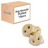 Drool Pig Snouts Puffed (10pcs) for Dogs