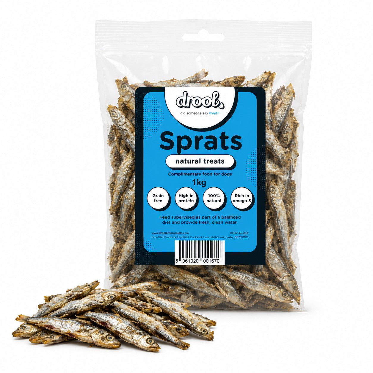 Drool Sprats - Dried 200g, 1kg