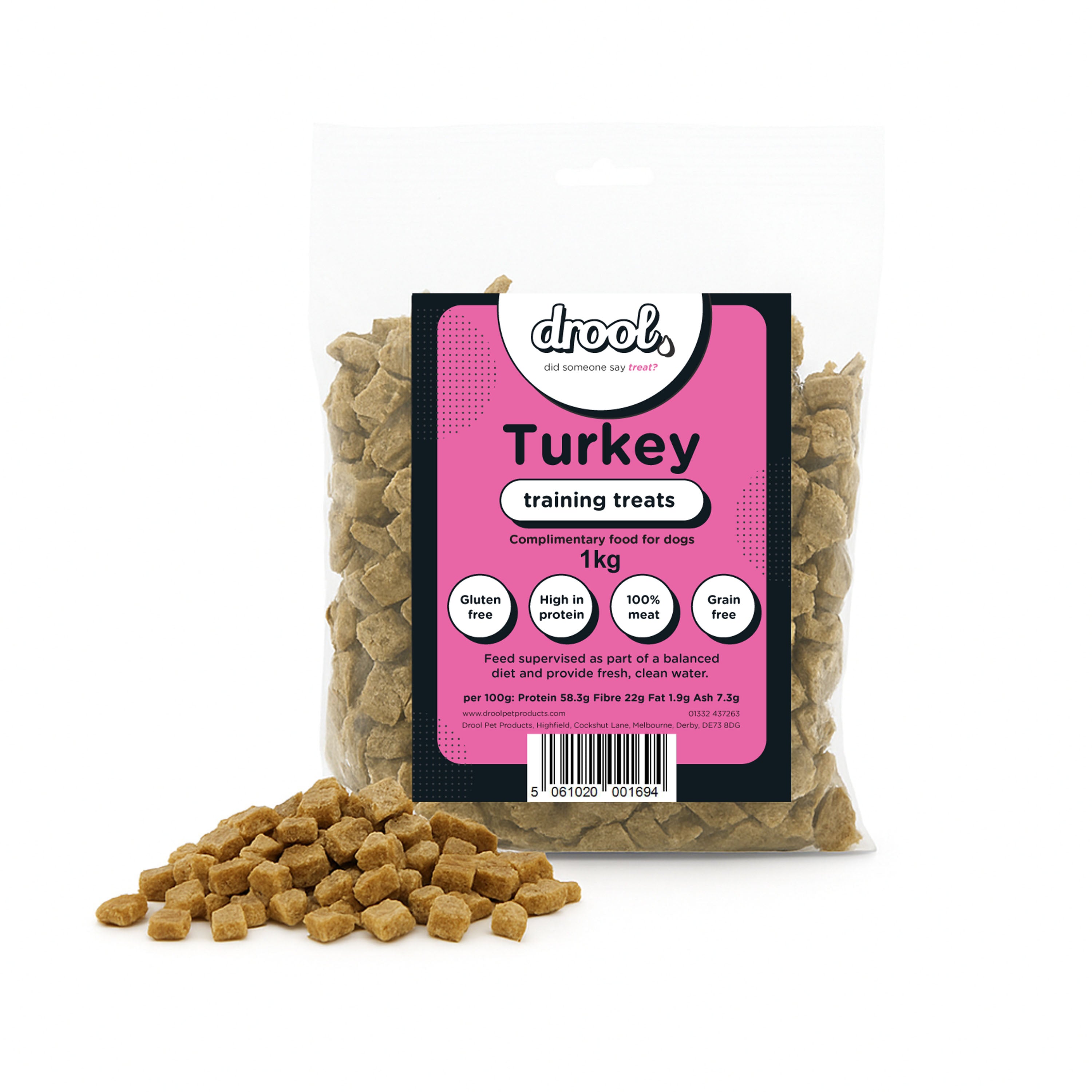 Drool Training Treats - Turkey - 150g, 1kg
