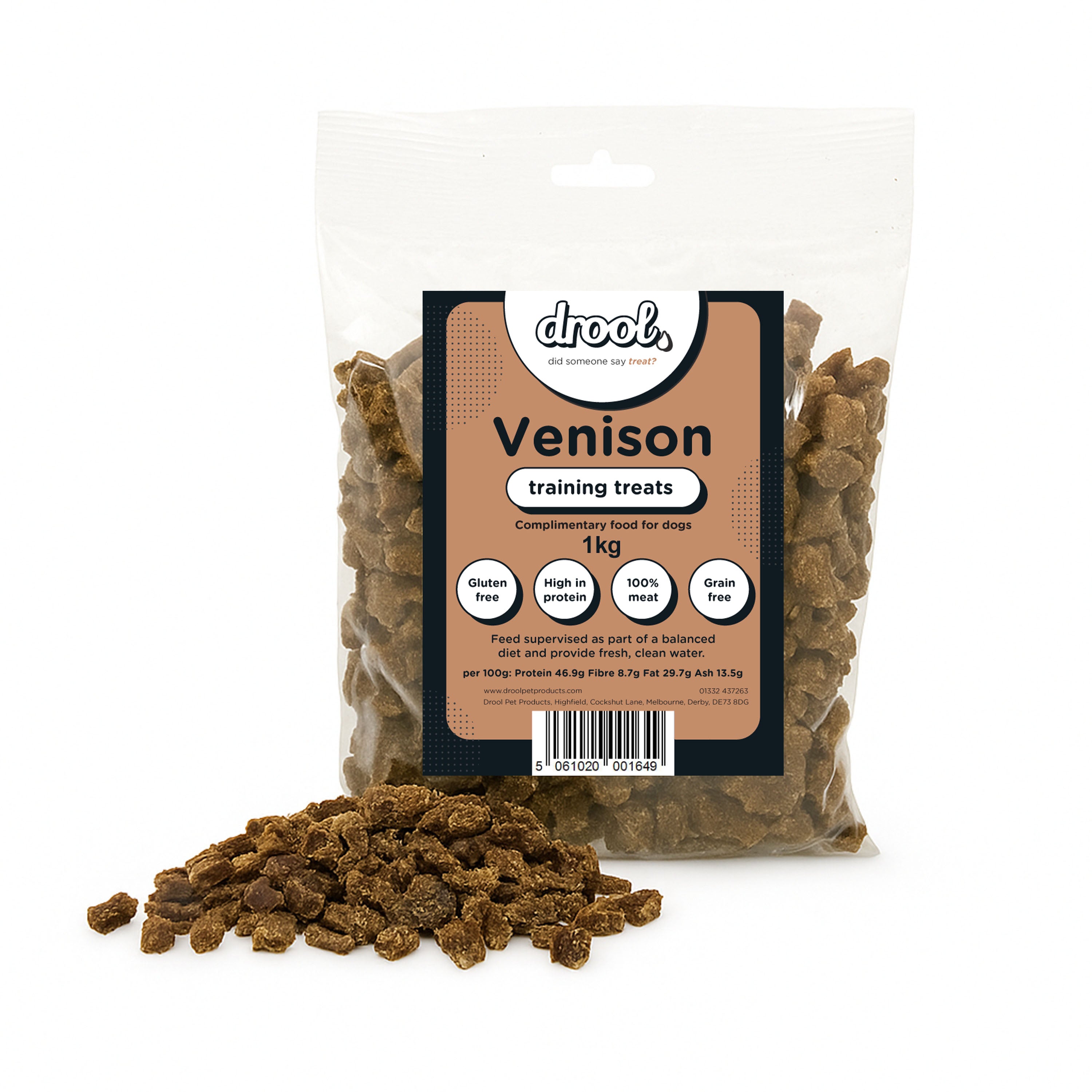 Drool Training Treats - Venison - 150g, 1kg