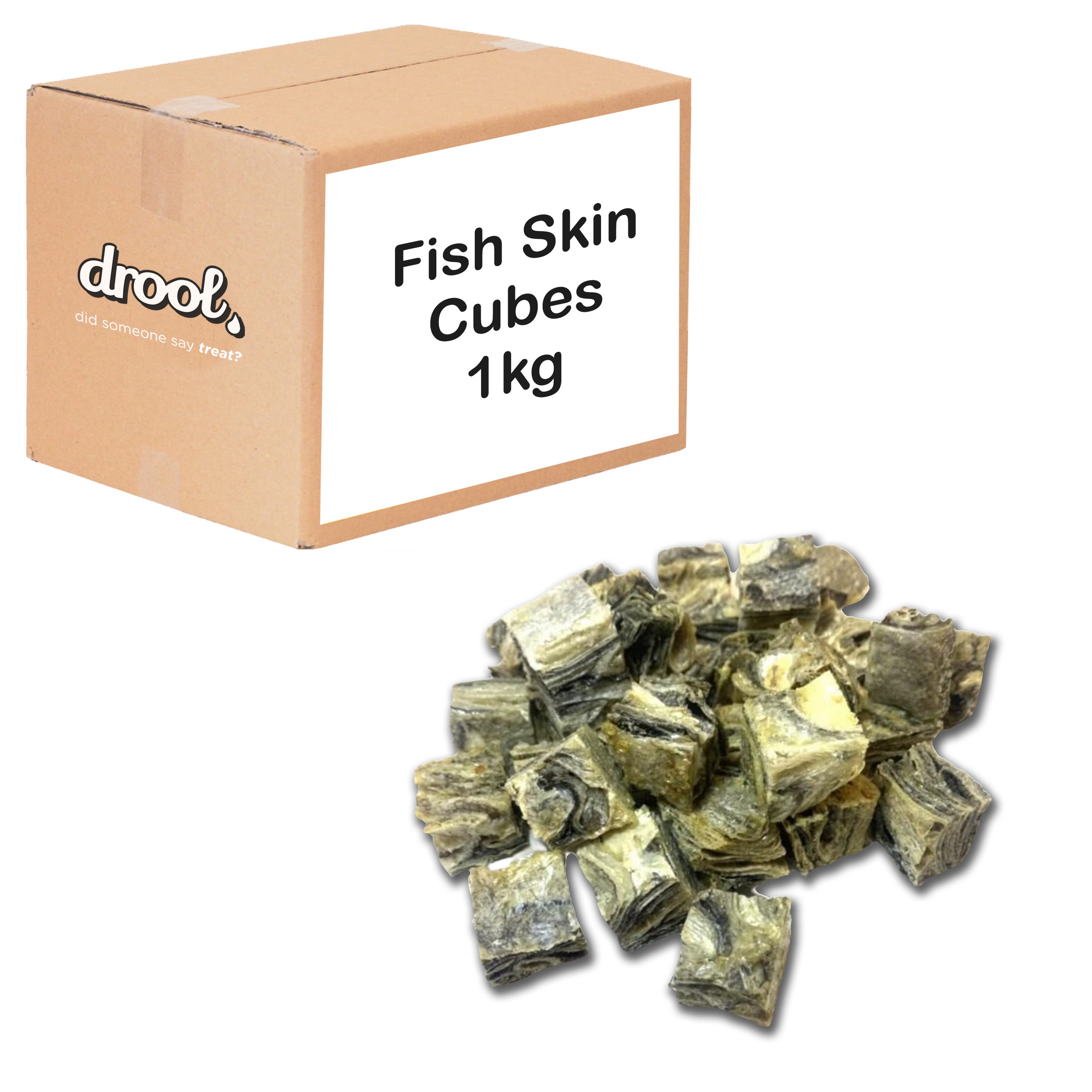 Drool Fish Skin Cubes 1kg