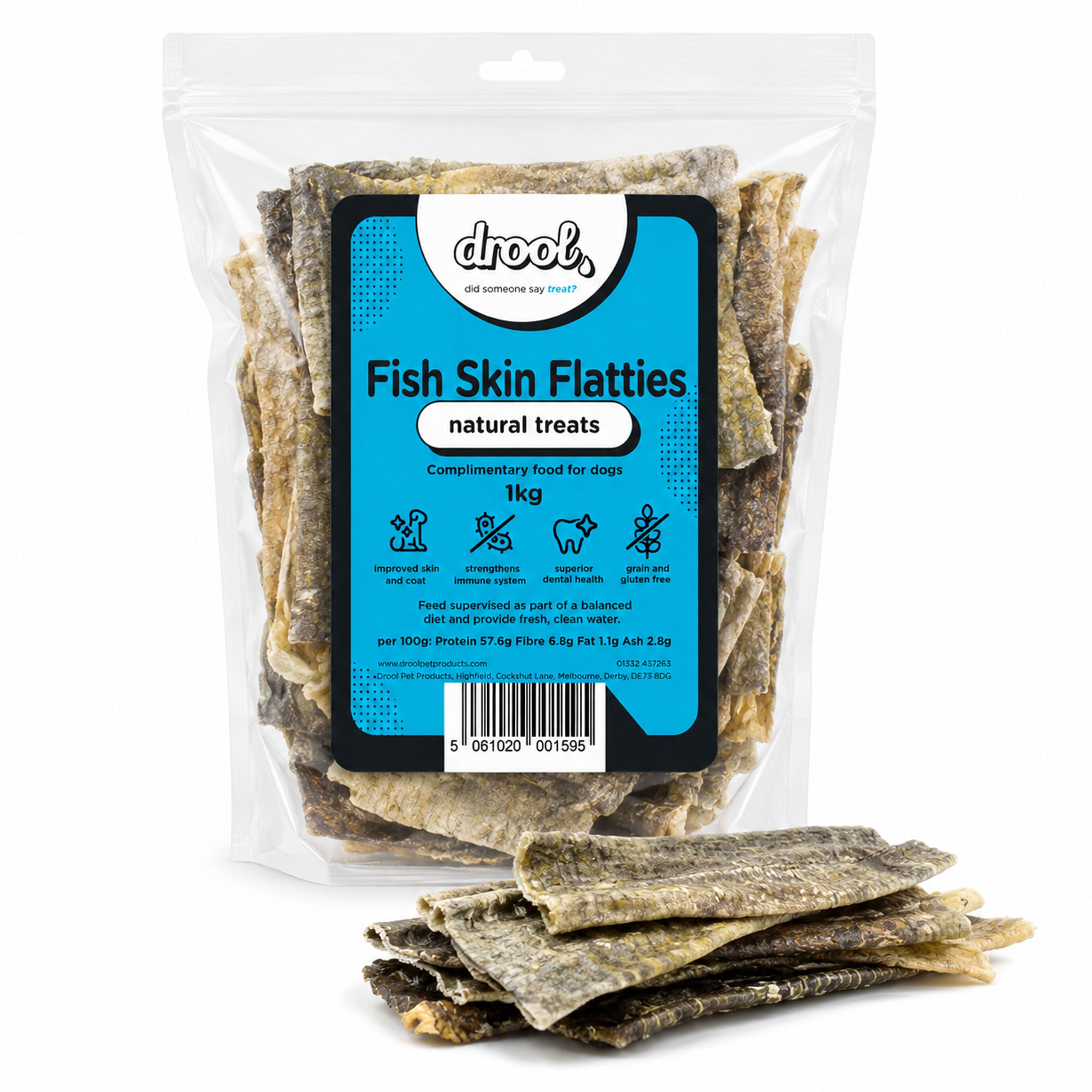 Drool Fish Skin Flatties 1kg
