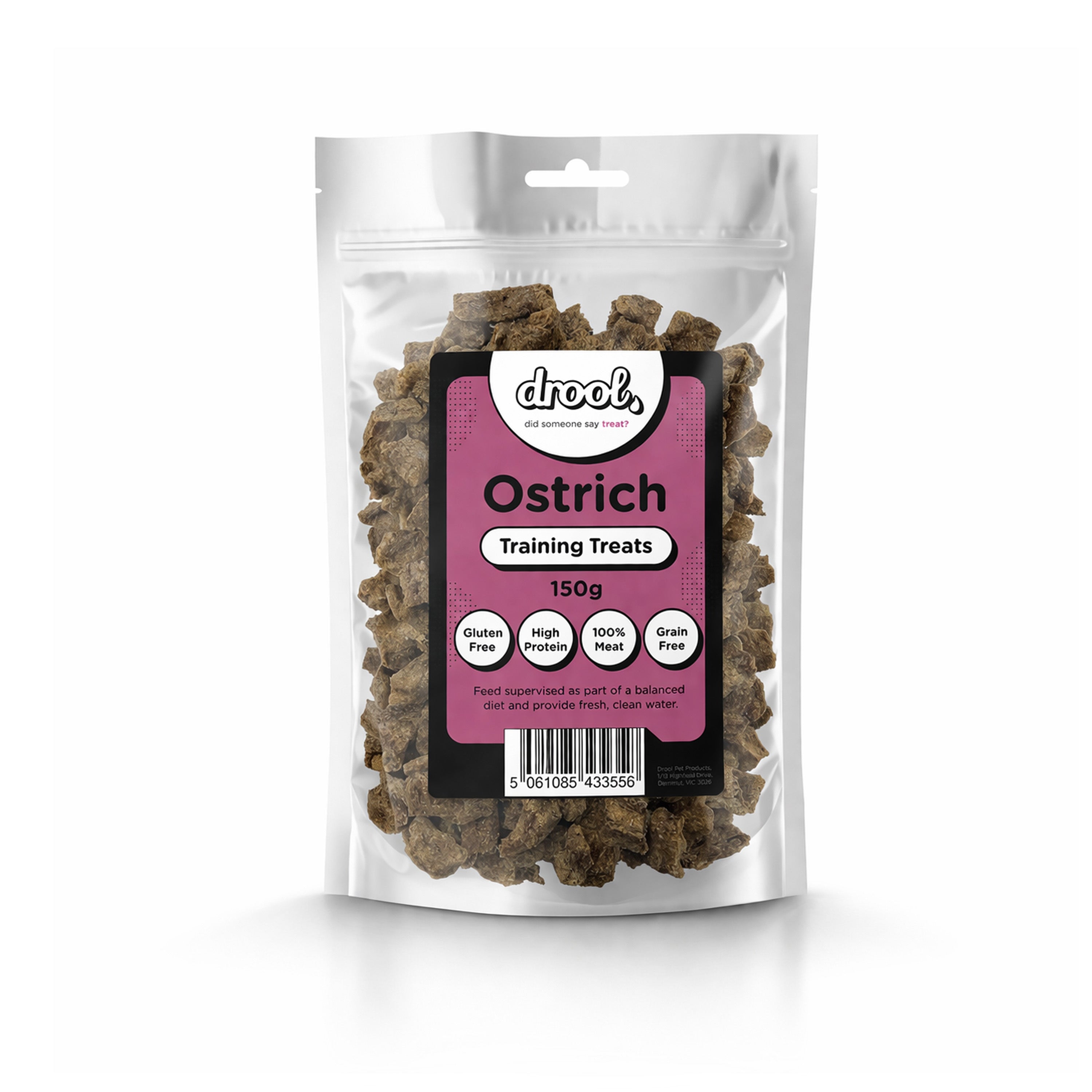 Drool Training Treats - Ostrich - 150g, 1kg