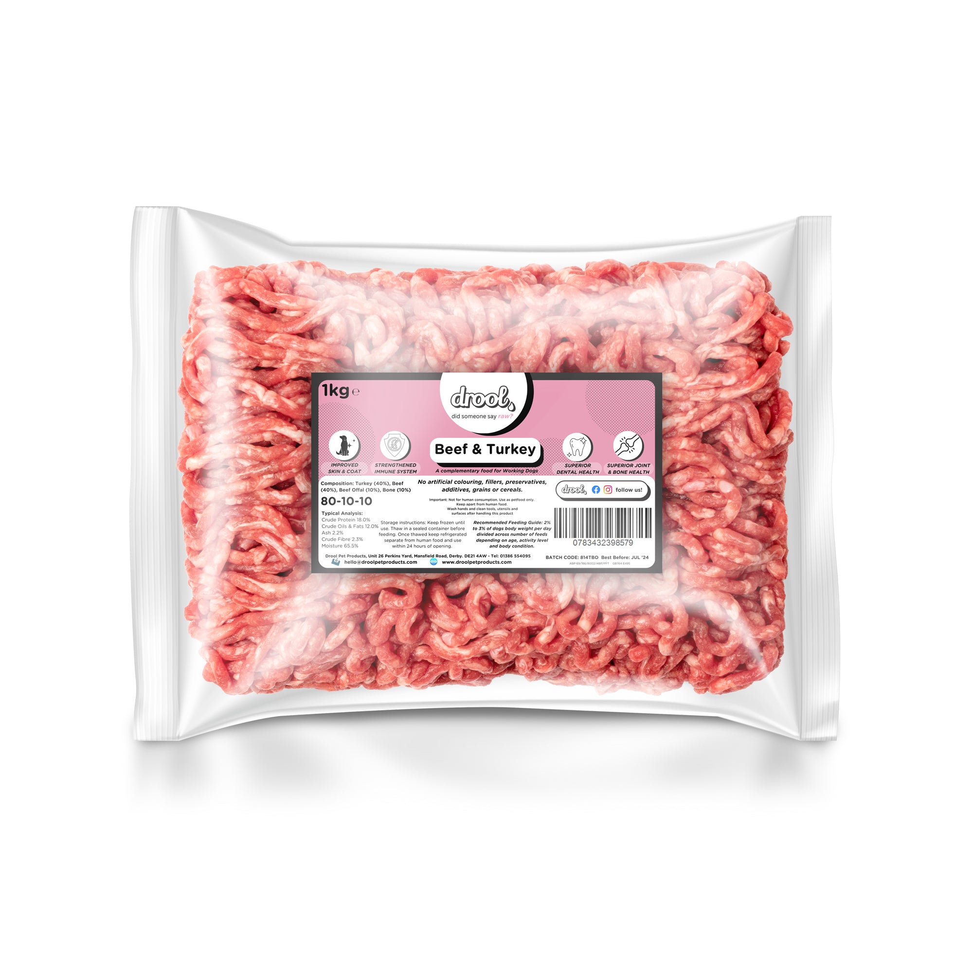 Beef and Turkey Freeflow Mince 1kg
