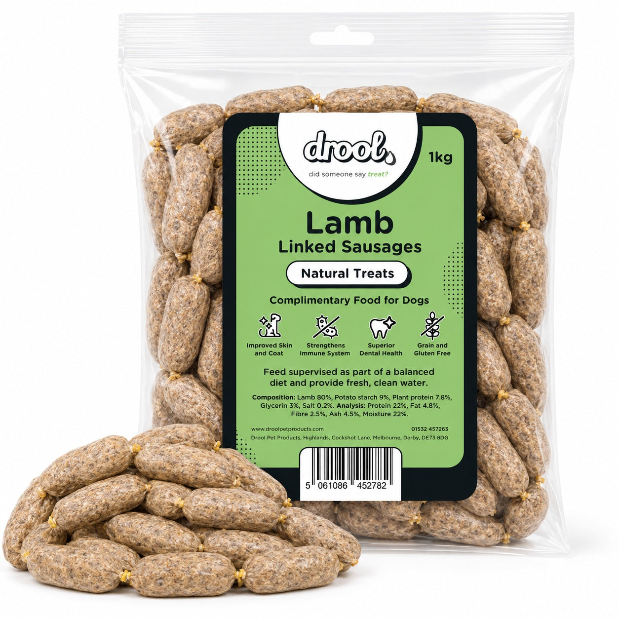 Drool Linked Sausages Lamb 1kg