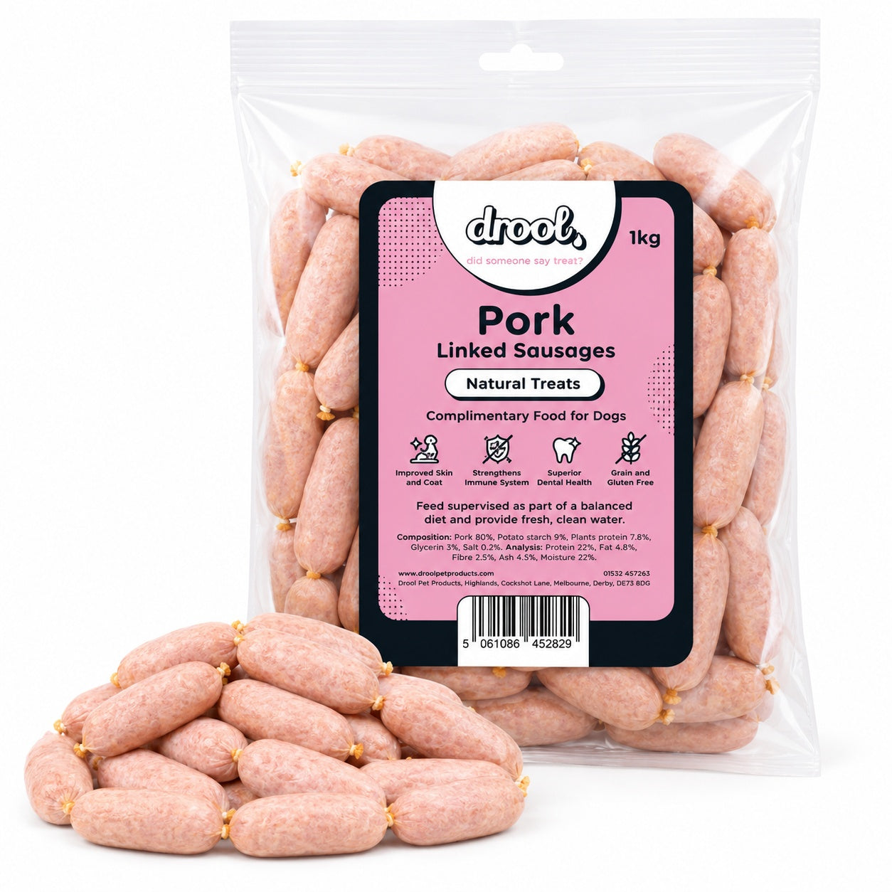 Drool Linked Sausages Pork 1kg