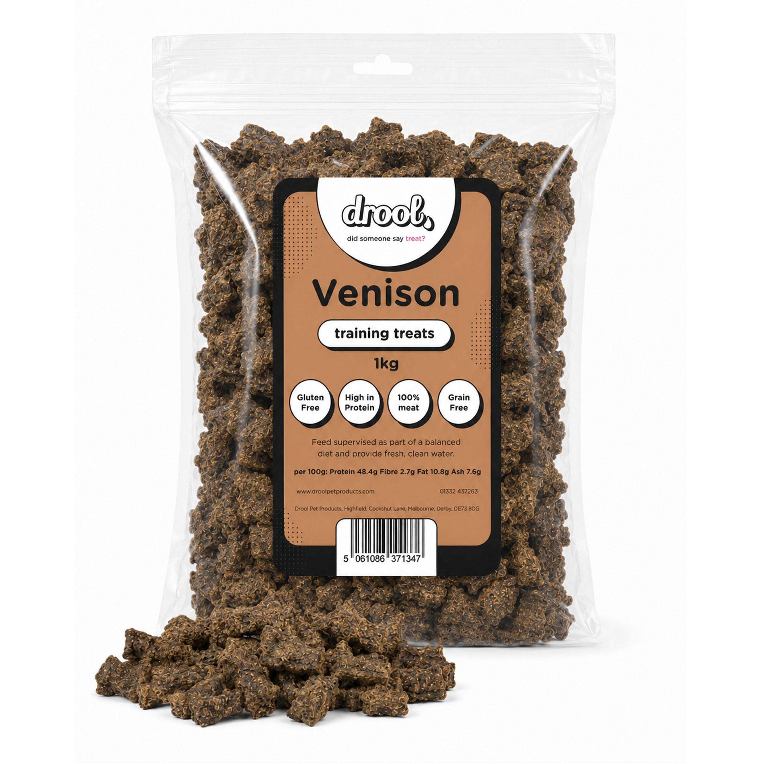 Drool Training Treats - Venison - 150g, 1kg